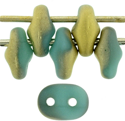 SuperDuo 5 x 2mm : Fool's Gold - Turquoise