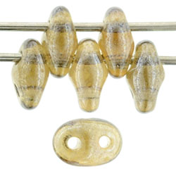 SuperDuo 5 x 2mm Tube 2.5" : Luster - Smoky Topaz