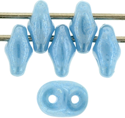 SuperDuo 5 x 2mm Tube 2.5" : Luster - Opaque Baby Blue