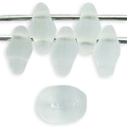 SuperDuo 5 x 2mm : Matte - Crystal