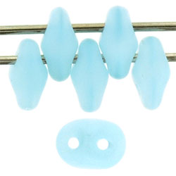 SuperDuo 5 x 2mm Tube 2.5" : Matte - Milky Aquamarine