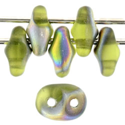 SuperDuo 5 x 2mm Tube 2.5" : Matte - Olivine - Vitral