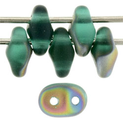 SuperDuo 5 x 2mm Tube 2.5" : Matte - Emerald - Vitral