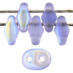 SuperDuo 5 x 2mm : Matte - Tanzanite AB