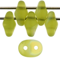 SuperDuo 5 x 2mm : Matte - Olivine AB