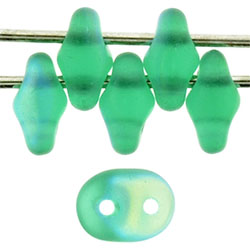 SuperDuo 5 x 2mm Tube 2.5" : Matte - Emerald AB