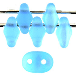 SuperDuo 5 x 2mm : Matte - Aquamarine AB