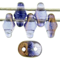 SuperDuo 5 x 2mm Tube 2.5" : Bronze Luster 1/2 - Tanzanite