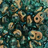SuperDuo 5 x 2mm : Bronze Luster 1/2 - Emerald