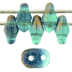 SuperDuo 5 x 2mm : Bronze Luster 1/2 - Emerald