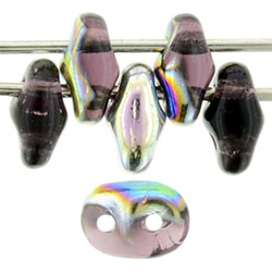 SuperDuo 5 x 2mm Tube 2.5" : Amethyst - Vitral