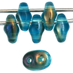 SuperDuo 5 x 2mm Tube 2.5" : Twilight - Aquamarine