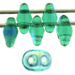 SuperDuo 5 x 2mm Tube 2.5" : Emerald AB