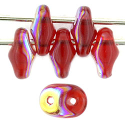 SuperDuo 5 x 2mm Tube 2.5" : Siam Ruby AB