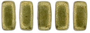 CzechMates Bricks 6 x 3mm : ColorTrends: Saturated Metallic Golden Lime