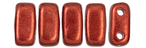 CzechMates Bricks 6 x 3mm : ColorTrends: Saturated Metallic Cherry Tomato
