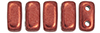 CzechMates Bricks 6 x 3mm : ColorTrends: Saturated Metallic Valiant Poppy