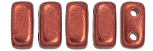 CzechMates Bricks 6 x 3mm : ColorTrends: Saturated Metallic Valiant Poppy