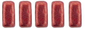 CzechMates Bricks 3/6mm : ColorTrends: Sueded Gold Samba Red