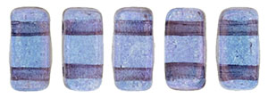 CzechMates Bricks 6 x 3mm : Luster - Transparent Denim Blue