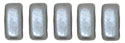 CzechMates Bricks 6 x 3mm : Pearl Coat - Silver