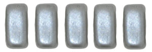 CzechMates Bricks 6 x 3mm : Pearl Coat - Silver