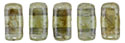 CzechMates Bricks 6 x 3mm : Luster - Transparent Green