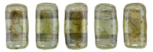 CzechMates Bricks 6 x 3mm : Luster - Transparent Green