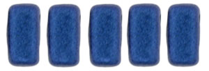 CzechMates Bricks 6 x 3mm : Metallic Suede - Blue