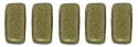 CzechMates Bricks 6 x 3mm : Metallic Suede - Gold
