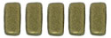 CzechMates Bricks 6 x 3mm : Metallic Suede - Gold