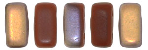 CzechMates Bricks 6 x 3mm : Matte - Apollo - Umber