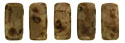 CzechMates Bricks 6 x 3mm : Opaque Lt Beige - Copper Picasso