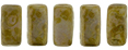 CzechMates Bricks 6 x 3mm : Ashen Gray - Copper Picasso