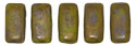 CzechMates Bricks 6 x 3mm : Opaque Olive - Copper Picasso