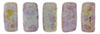 CzechMates Bricks 6 x 3mm : Opaque Pale Turquoise - Copper Picasso
