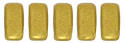 CzechMates Bricks 6 x 3mm : Matte - Metallic Aztec Gold