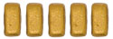 CzechMates Bricks 6 x 3mm : Matte - Metallic Goldenrod