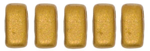 CzechMates Bricks 6 x 3mm : Matte - Metallic Goldenrod