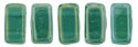 CzechMates Bricks 6 x 3mm : Luster Iris - Atlantis Green
