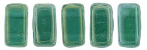 CzechMates Bricks 6 x 3mm : Luster Iris - Atlantis Green