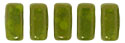 CzechMates Bricks 6 x 3mm : Opaque Olive - Moon Dust