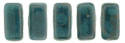 CzechMates Bricks 6 x 3mm : Persian Turquoise - Moon Dust
