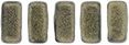 CzechMates Bricks 6 x 3mm : Sueded Gold Navy