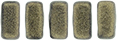 CzechMates Bricks 6 x 3mm : Sueded Gold Navy