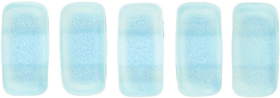 CzechMates Bricks 6 x 3mm : Sueded Gold Aquamarine