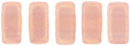 CzechMates Bricks 6 x 3mm : Sueded Gold Milky Pink