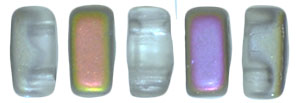 CzechMates Bricks 6 x 3mm : Matte - Crystal - Vitral