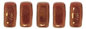 CzechMates Bricks 6 x 3mm : Patina - Opaque Red