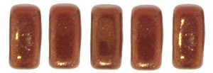 CzechMates Bricks 6 x 3mm : Patina - Opaque Red